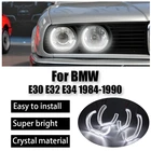 DRL Стиль DTM U Форма светильник Дневной светильник с украшением в виде кристаллов комплект светодиодов глаза ангела для BMW E30 E32 E34 1984-1990