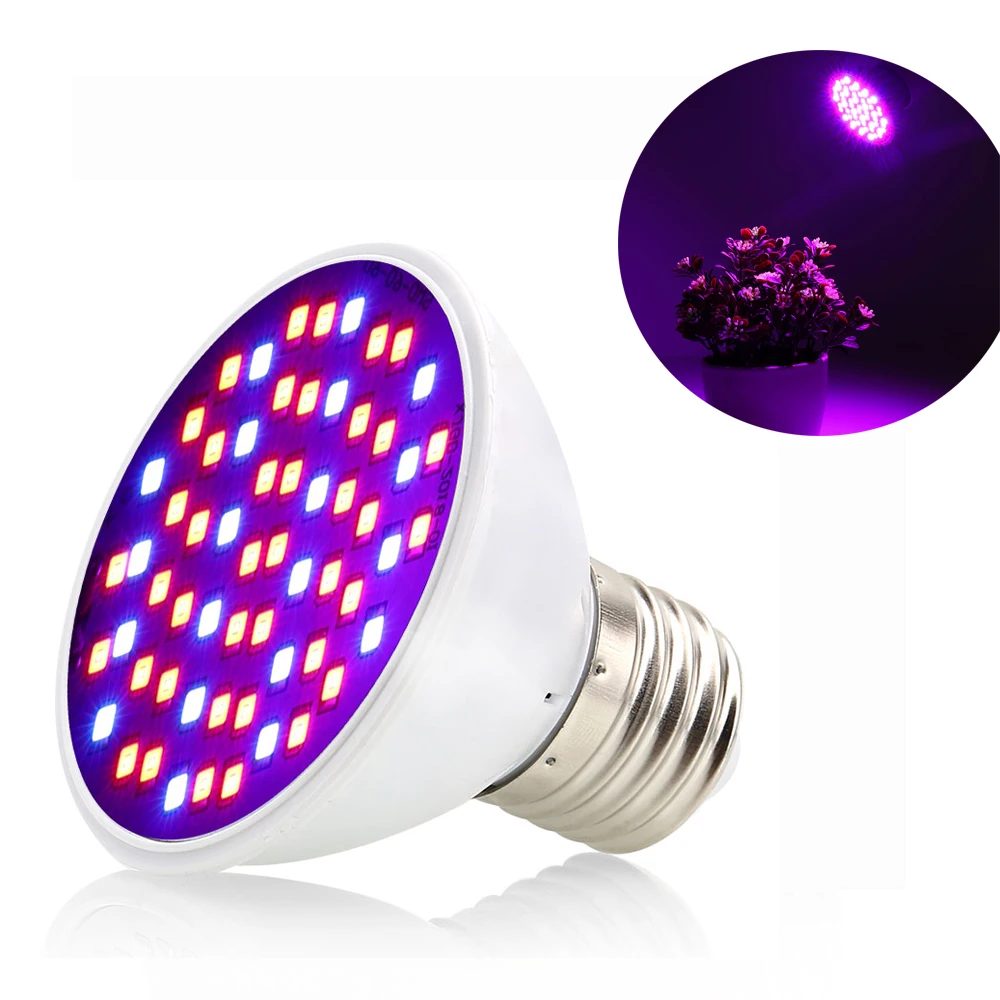 Светодиодная фитолампа полного спектра E27 для выращивания растений 85 265