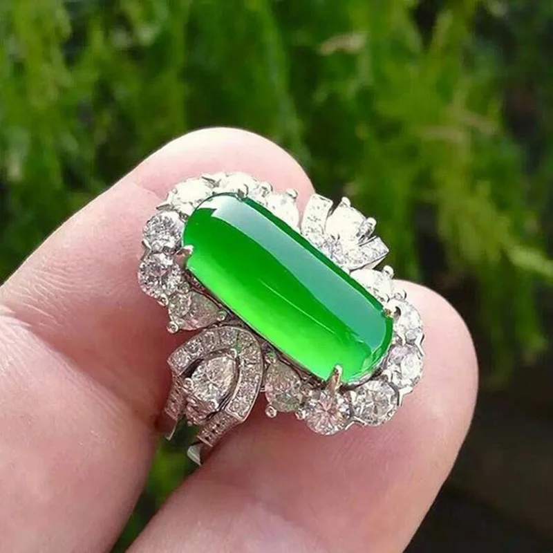 

Female Crystal Zircon Stone Ring Silver Color Ring Wedding Band Jewelry Promise Engagement Rings For Women Accessories