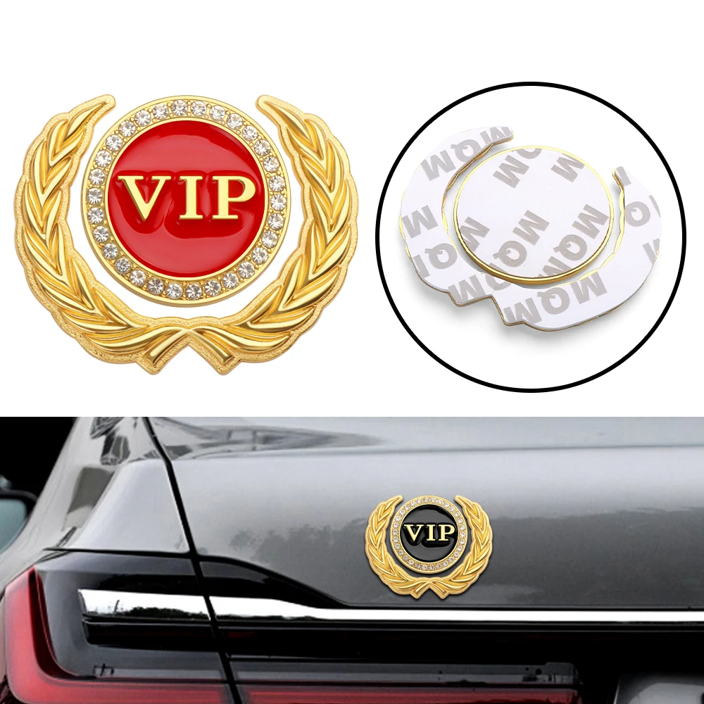

1PCS Car Styling VIP Logo 3D Metal Alloy Body Front Rear Window Stickers For Volkswagen VW Scirocco CC GOLF R32 Polo Beetle MK4