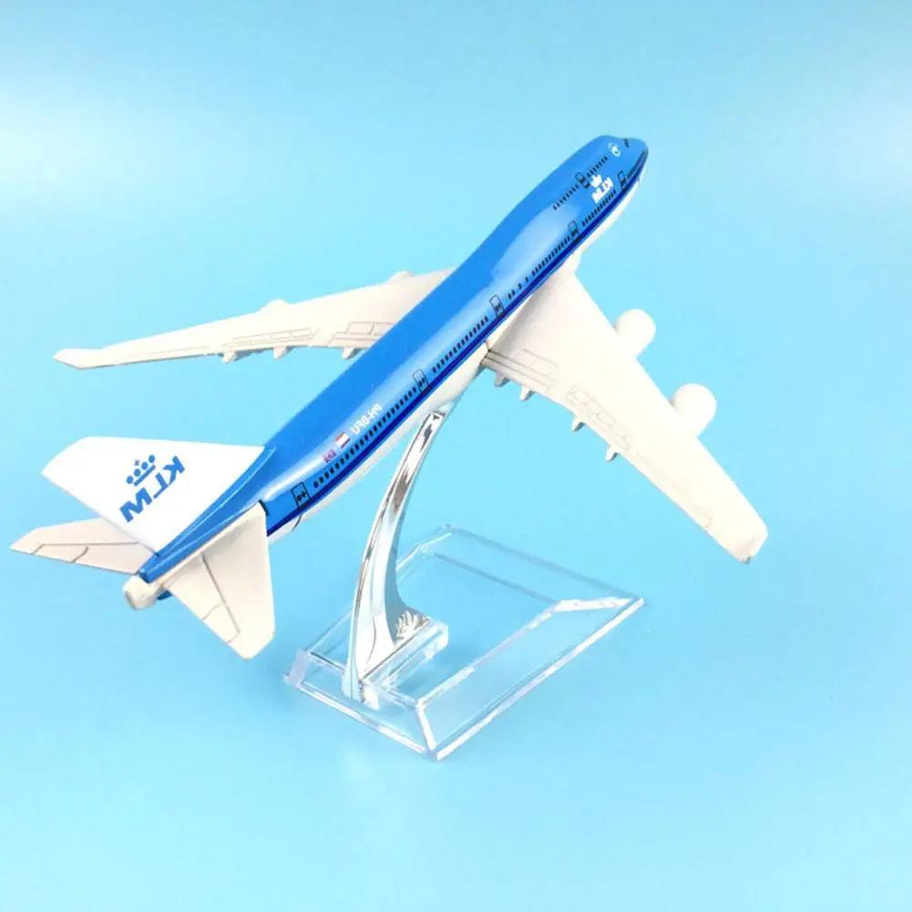 

1/400 16cm Diecast Air KLM Plane 747 Aircraft Airplane Model Simulation 16 Alloy Birthday Gift Desktop Decor Children Toys