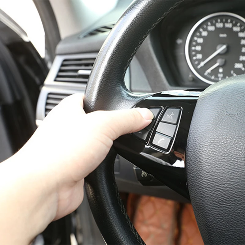 Пара декоративных накладок на рулевое колесо из АБС-пластика для BMW X5 X6 E70 E71 E72