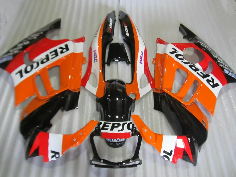 Комплект обтекателей без крышки резервуара для HONDA CBR600F3 97 98 CBR600 F3 CBR 600F3 1997 1998 REPSOL