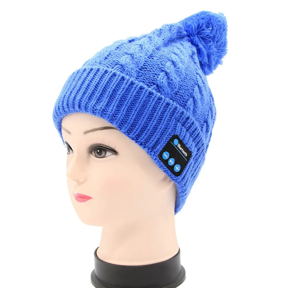 Беспроводная умная музыкальная шапка эластичная Женская хлопковая вязаная