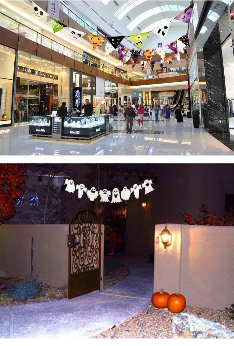 Тыква Лицо Баннер Дом с привидениями висячая гирлянда страшные Хэллоуин баннеры