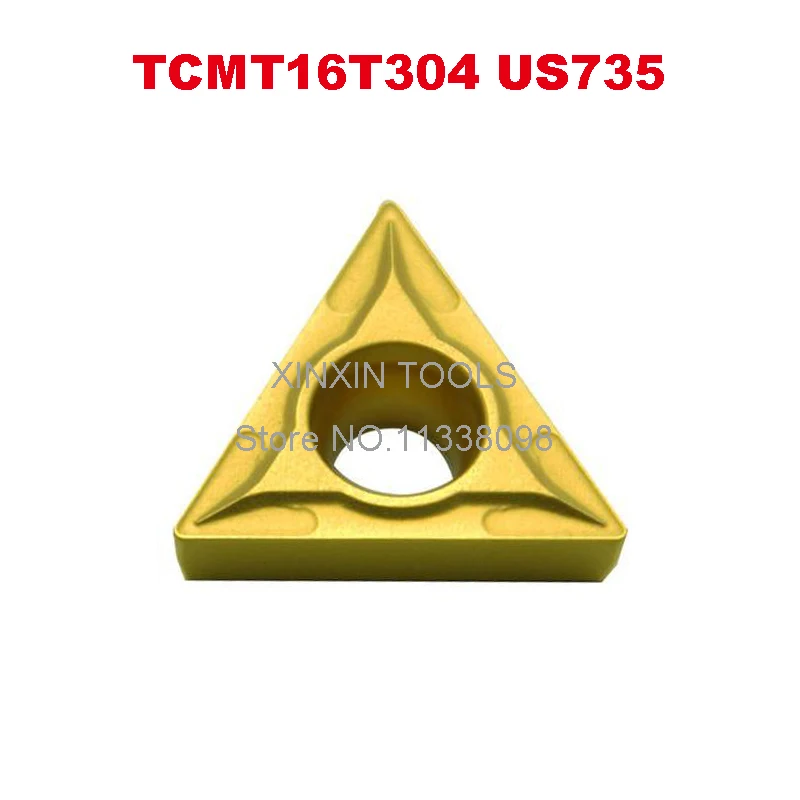 10pcs TCMT16T304 US735/TCMT16T308 US735,TCMT 16T304/16T308 carbide inserts for turning tool holder boring bar