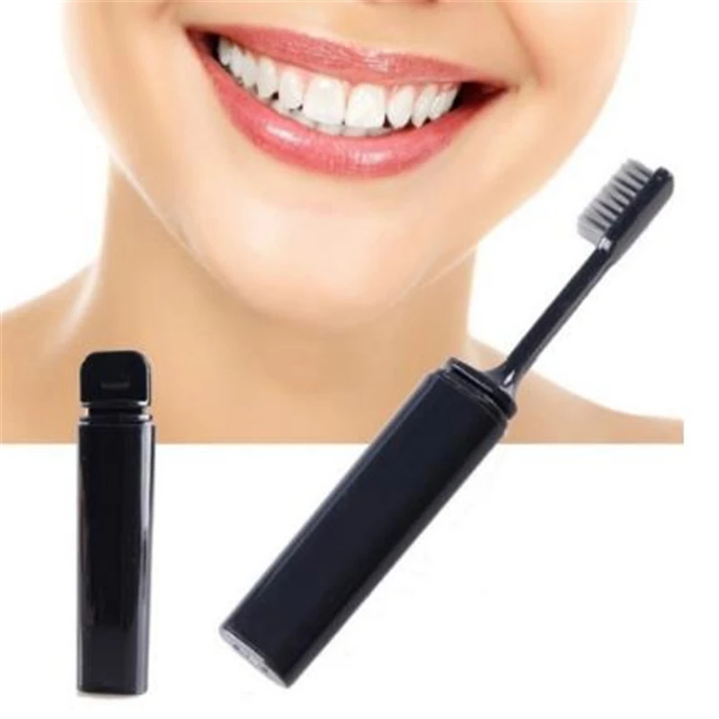 

Portable Compact Bamboo Charcoal Toothbrush Folding Fold Travel Camping Hiking Outdoor Easy To Take Foldable Teethbrush