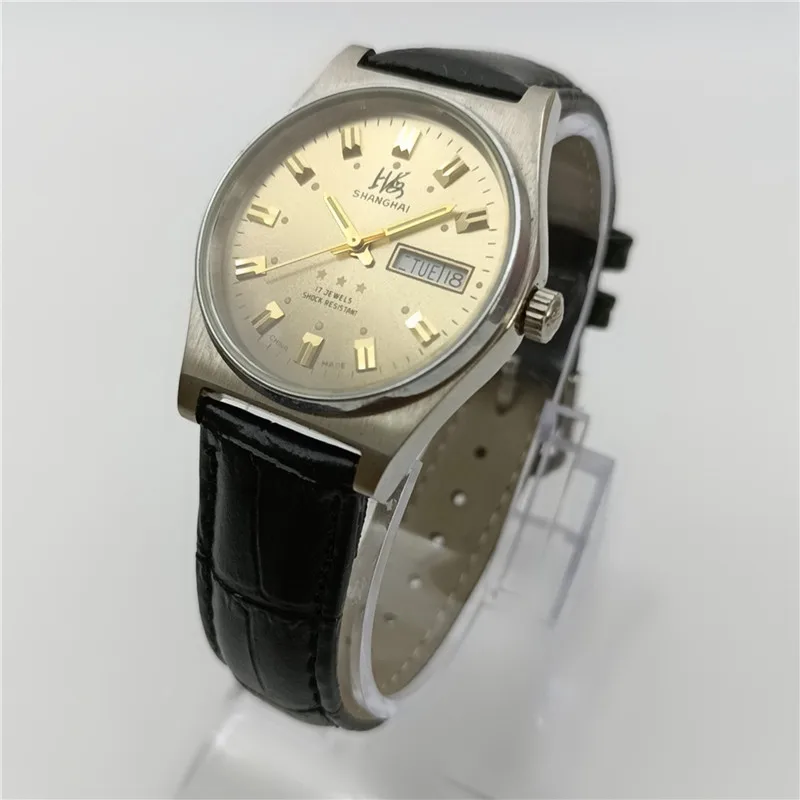 Оригинальные мужские механические часы из нержавеющей стали с двойным