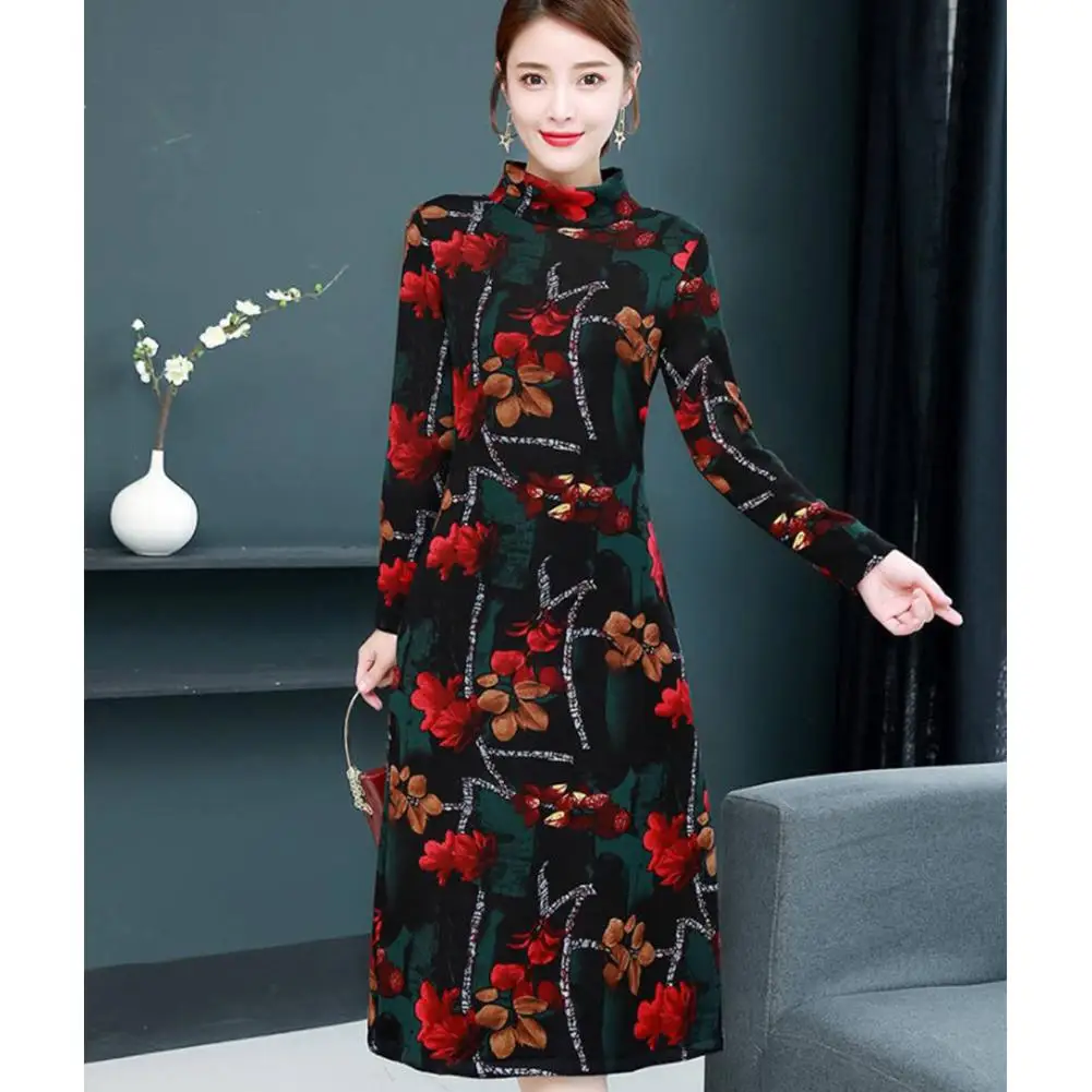 GloryStar для женщин леди осень и зима теплый этнический Ретро принт с флисовой