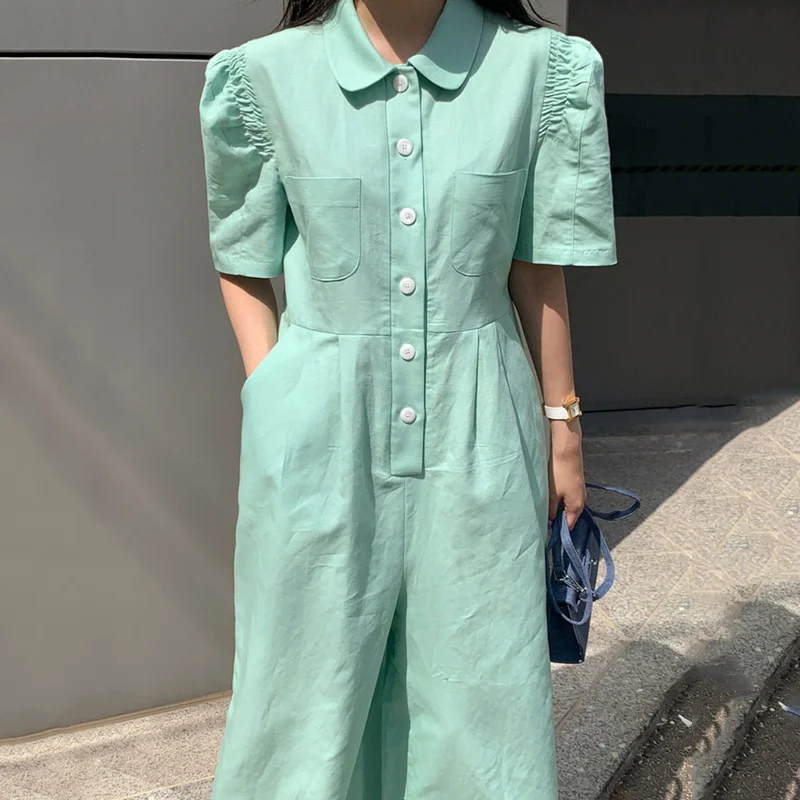 Новый женский комбинезон с широкими штанинами модный брендовый костюм для