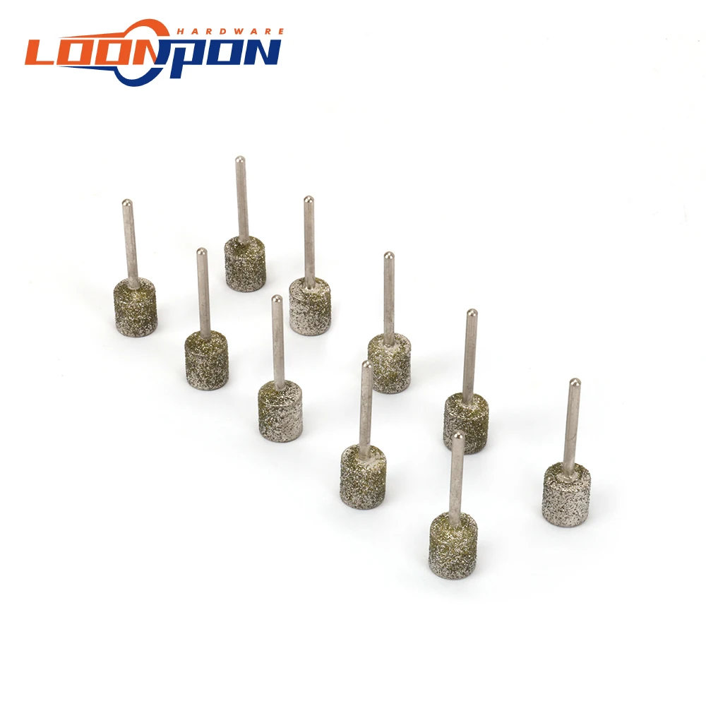 Алмазная цилиндрическая Шлифовальная головка диаметром 12 мм абразивная для