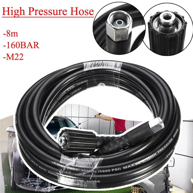 

High Pressure Cleaners Clean Water Pipes Car Wash Machine Hoses M22 160 Bar Extension 26 For Cleaning And Maintenance Cleaning M
