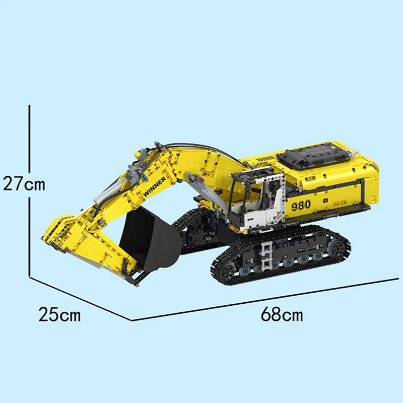 

MOC City Creator Classical RC Treaded Tank Remote Control Shovel Crawler 2071pcs High-Tech DIY Building Blocks Bricks Toys Gifts