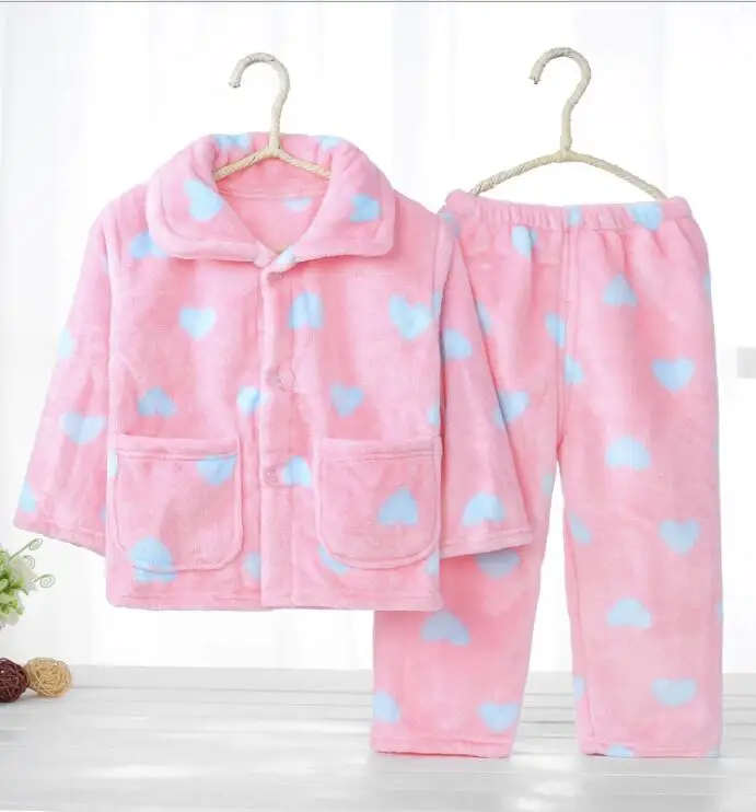 Pijama infantil inverno; детский пижамный комплект из кораллового флиса; пижама с принтом для маленьких мальчиков и девочек; детская фланелевая одежда для сна; пижамы для младенцев