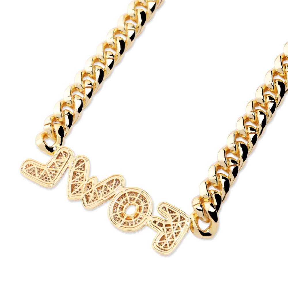 GUCY Custom Name Bubble кулон из букв& ожерелье Шарм мужские CZ хип хоп ювелирные изделия с золотым серебром теннисная цепочка для подарка