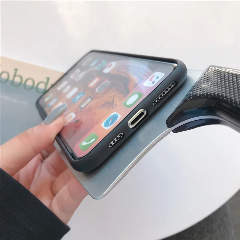 

Funny Kitchen knife Phone Case For iPhone 12 11 11 Pro MAX XR XS MAX 8 7 Plus X 3D Emulate Big kitchen knife Back Protect Cover