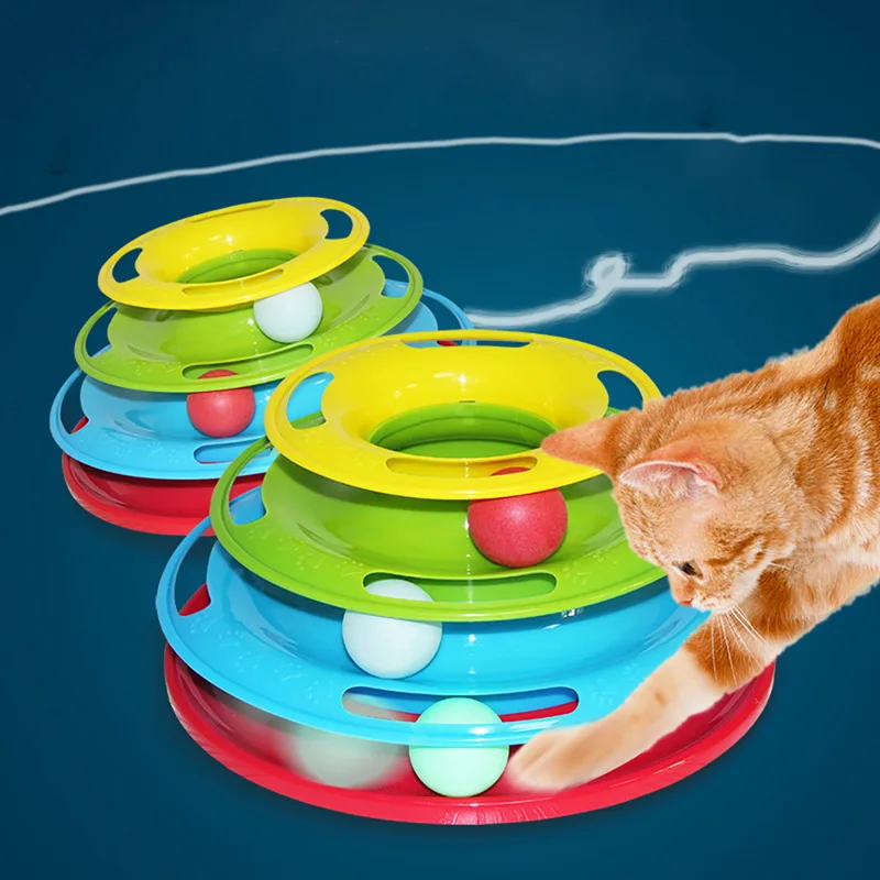 1 шт. игрушка для кошек мяч домашних животных игрушки развитие ума диск три