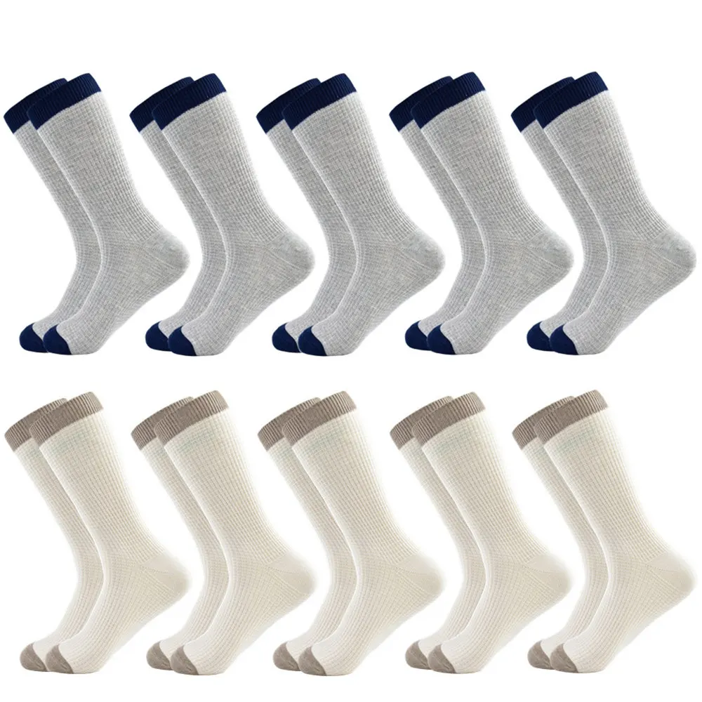 10 pairs of socks Мужские носки Харадзюку, стандартные классические носки, новые носки, деловые повседневные хлопковые подарки для мужчин - Color: 10 pairs of socks