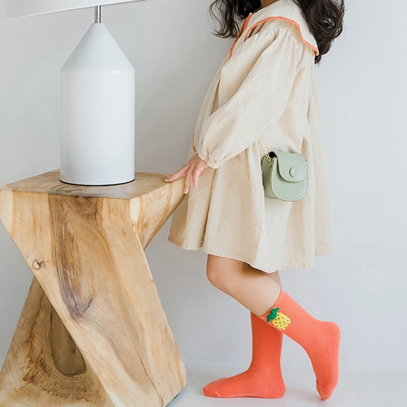 

Children's Socks Cute Jewelry Baby Double Needles in Tube Socks Girls Cute Student Socks