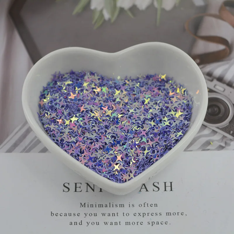 10 г/лот 4 мм блестки с перекрестными звездами Блестки для дизайна ногтей женские