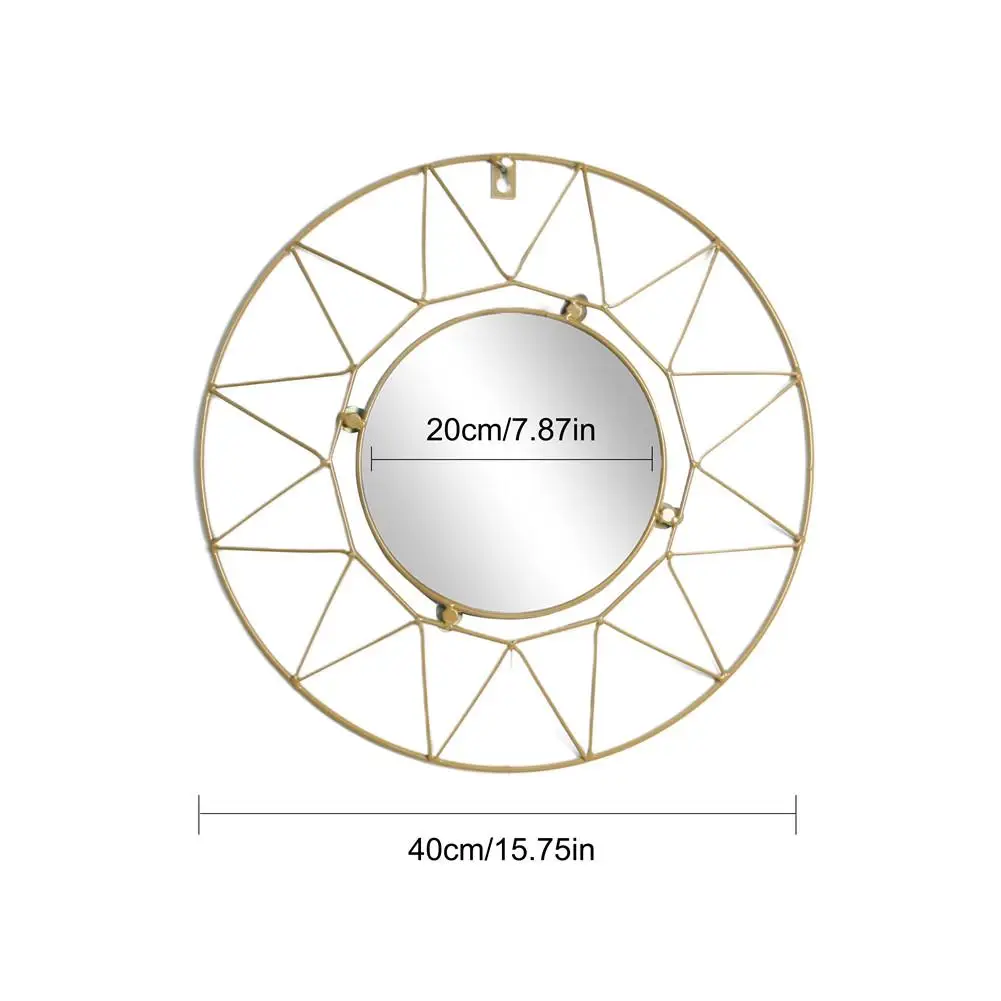 Скандинавское металлическое настенное зеркало крючки творческий