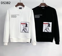 new dsquared2 mens crew neck printed letter street hip hop long sleeve sweatshirt cotton high quality womenmens clothes ds382