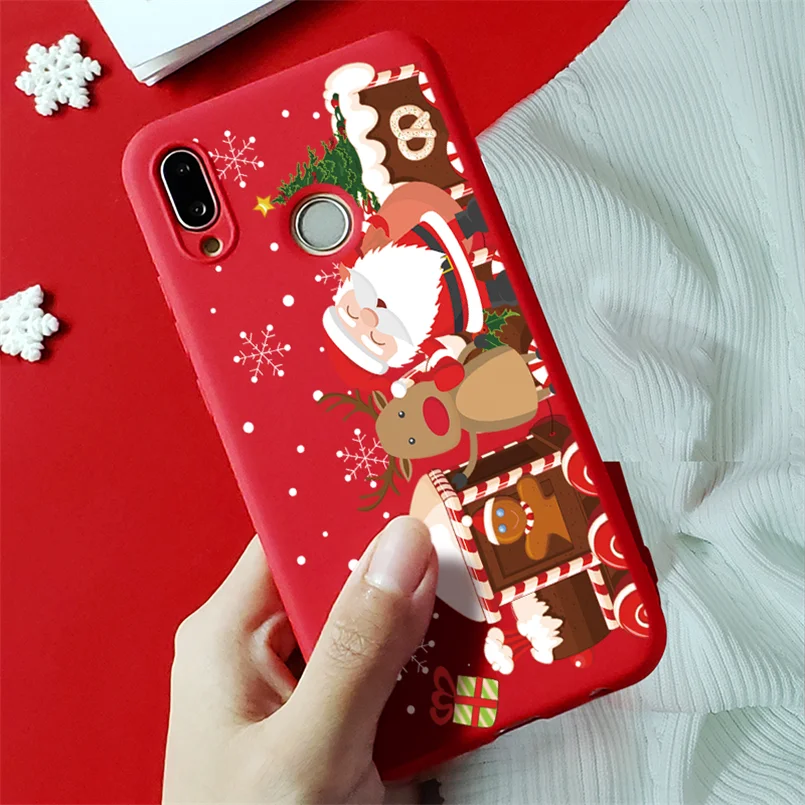 sdhp4wu Рождество чехол с изображением животного для huawei Y5 Y6 Y7 Y9 Honor 8A 8X 9X 7A 7X фотоаппаратов моментальной печати 7S 9 10 20 Lite рro 10i 20i играть в игры ТПУ красный матовый чехол - Цвет: sdhp4wu