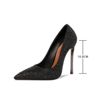 fall 2021 new rhinestone sequined stiletto high heel womens fashion temperament party all match high heels
