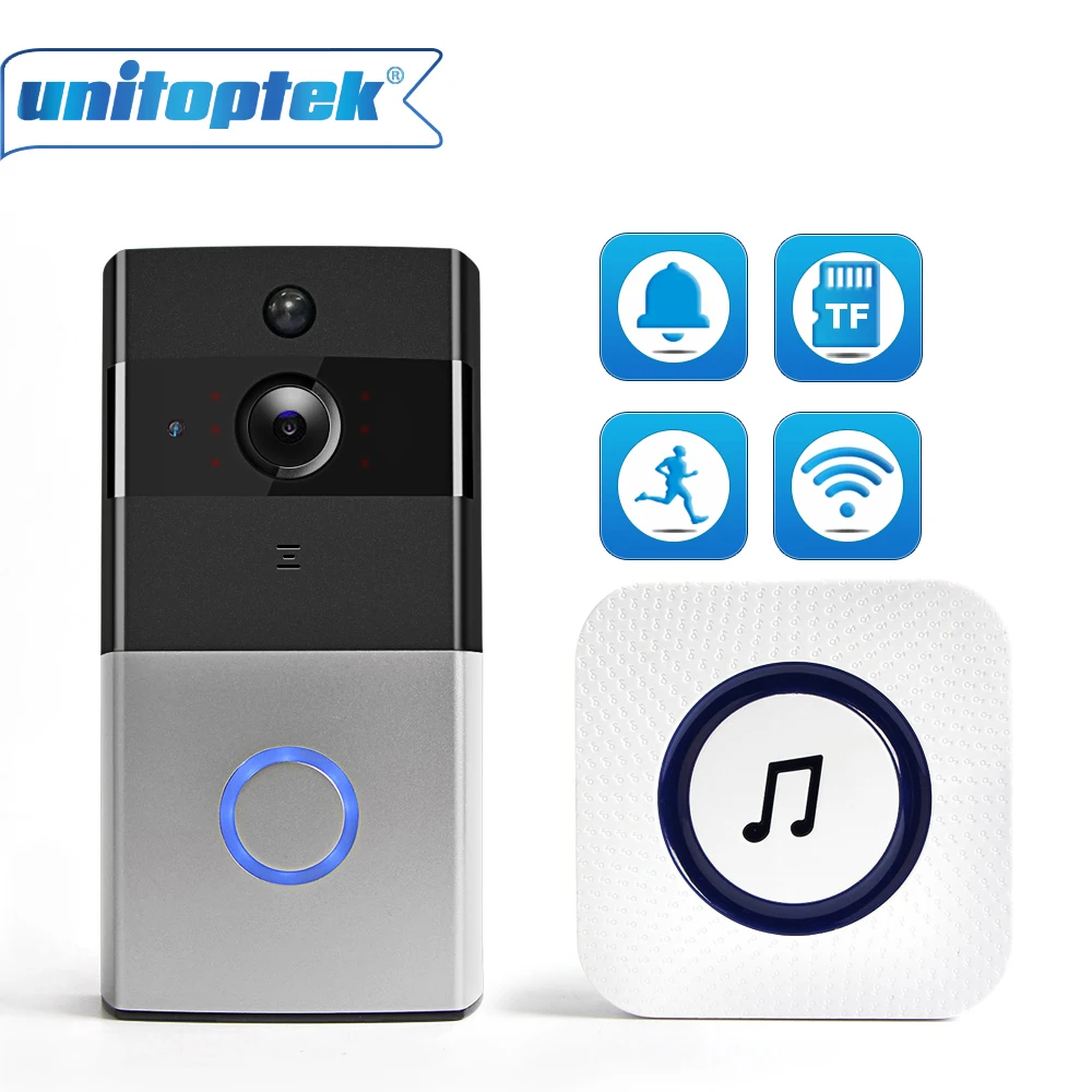 1080P 2MP беспроводной видео телефон двери HD PIR WIFI дверной звонок Интерком батарея