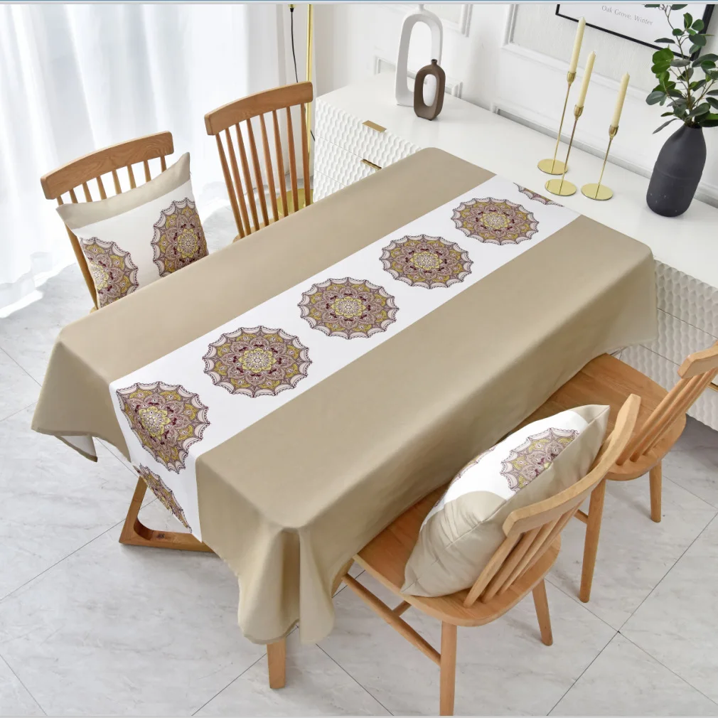 

Table Cloth Printing Color Tablecloth Wipeable Waterproof Oilproof Table Cover Protector Rectangular for Kitchen Picnic Outdoor