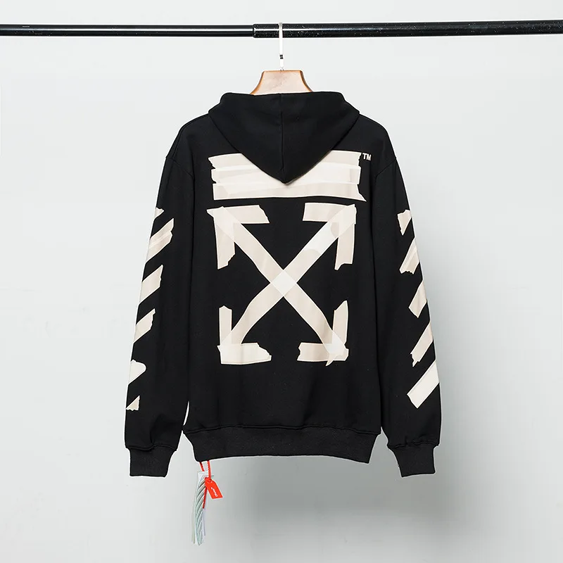 

New European apricot graffiti arrow print Pullover