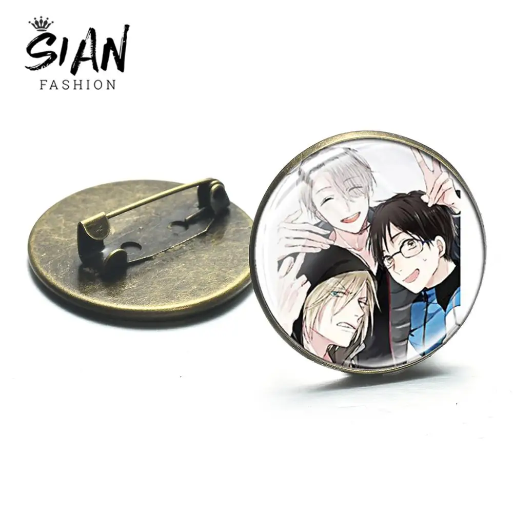 Азиатских в виде милого героя аниме на льду Косплэй брошь значок Виктор Katsuki