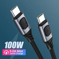 5a fast charging usb c data cable for xiaomi 10 redmi k40 11 52m phone charger kable pd100w type c to type c cord for samsung