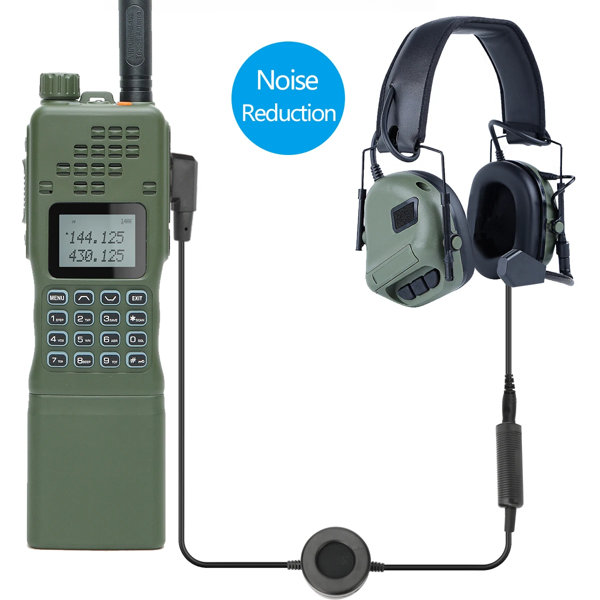 Мощная тактическая рация Baofeng AR-152 15 Вт с аккумулятором 2022 мАч двухдиапазонный