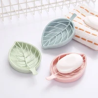 multi functional leaf shape household storage soap box bathroom toilet shower dish storage plate tray holder case container