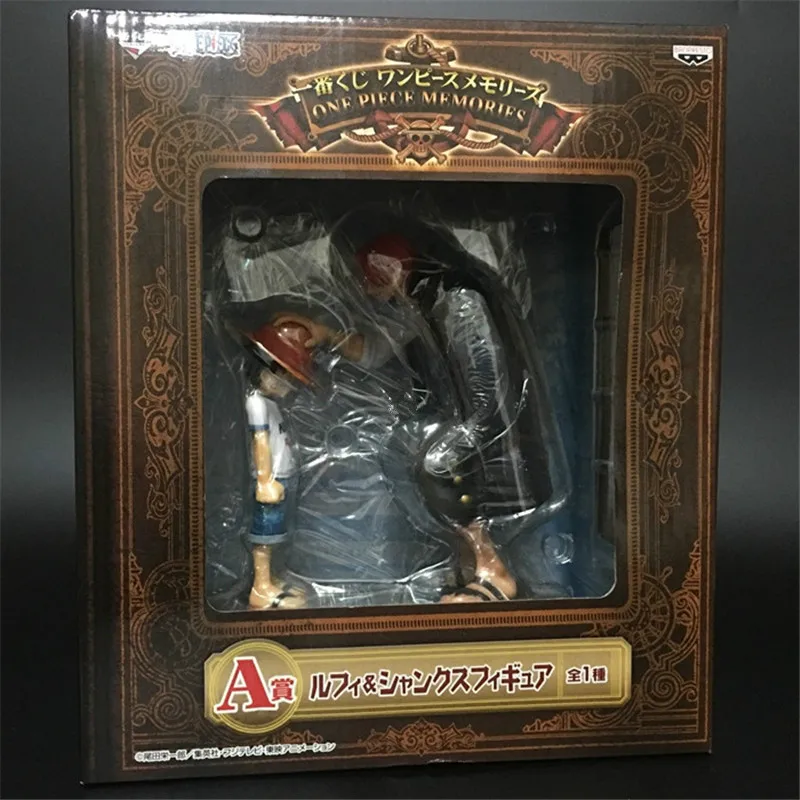 

6" One Piece Monkey D. Luffy Four Emperors Shanks Golden Cat Sticker Original Version PVC Action Figure Toy BOX 17CM Q363