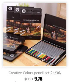 12, 24, 36, 48, 60, 72 цвета/набор, водорастворимый цветной карандаш для рисования, акварельные ручки, принадлежности для рисования