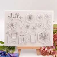 1pc butterfly bee transparent silicone stamp cutting diy hand account scrapbooking rubber coloring embossed diary decor reusable