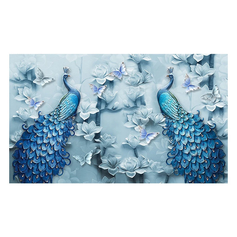 

Peacock 5D DIY Diamond Painting Full Round Rhinestone Diamond Embroidery Cross Stitch Mosaic Home Decoration for Christmas