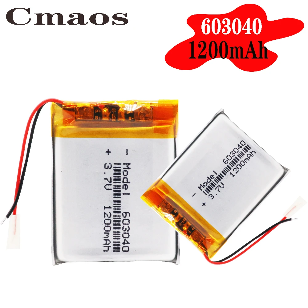 3 7 V литиевая полимерная аккумуляторная батарея 1200mAh 063040 GPS навигатор MP3 Bluetooth