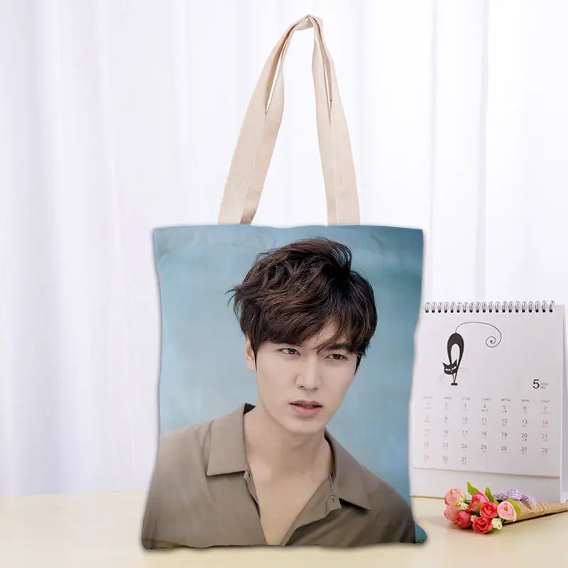 Холщовая Сумка тоут Lee Min Ho высокого качества модная прочная Женская Студенческая