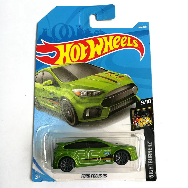 2019-139green Hot Wheels 1:64 Car FORD FOCUS RS Forza Motorsport Collector Edition Metal Diecast Model Cars Kids Toys Gift - Цвет: 2019-139green