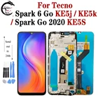 KE5 ЖК-дисплей с рамкой для Tecno Spark 6 Go Дисплей KE5j Экран KE5k Tecno Spark Go 2020 KE5S Сенсорный дигитайзер в сборе Замена