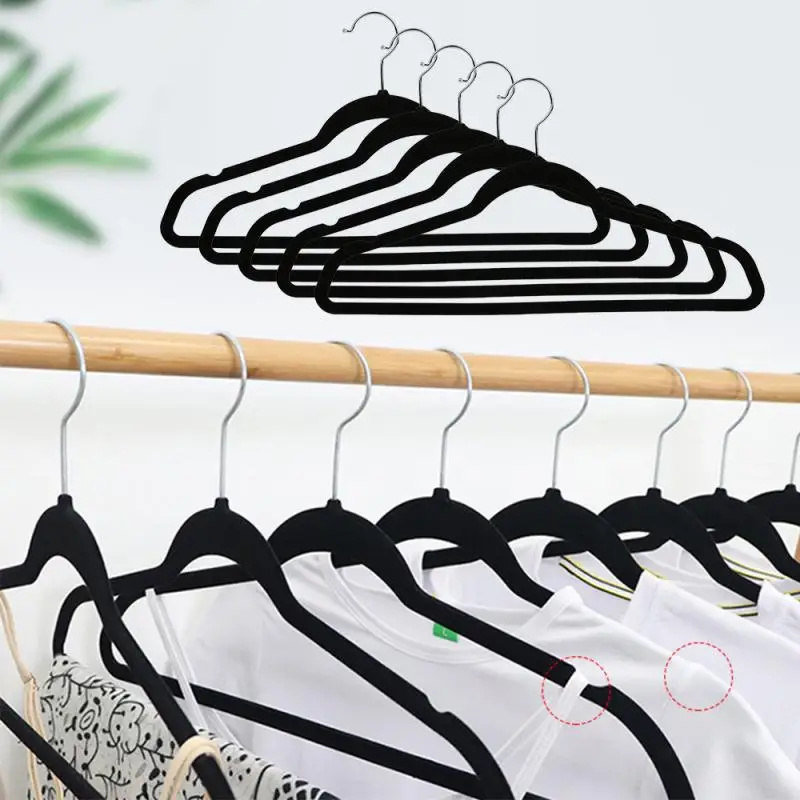 

2021coat hanger Non-Slip Velvet Hangers For Jackets & Pants & Dress Clothes hangers Coats Hanger Organizer50 pcs 44*23cm