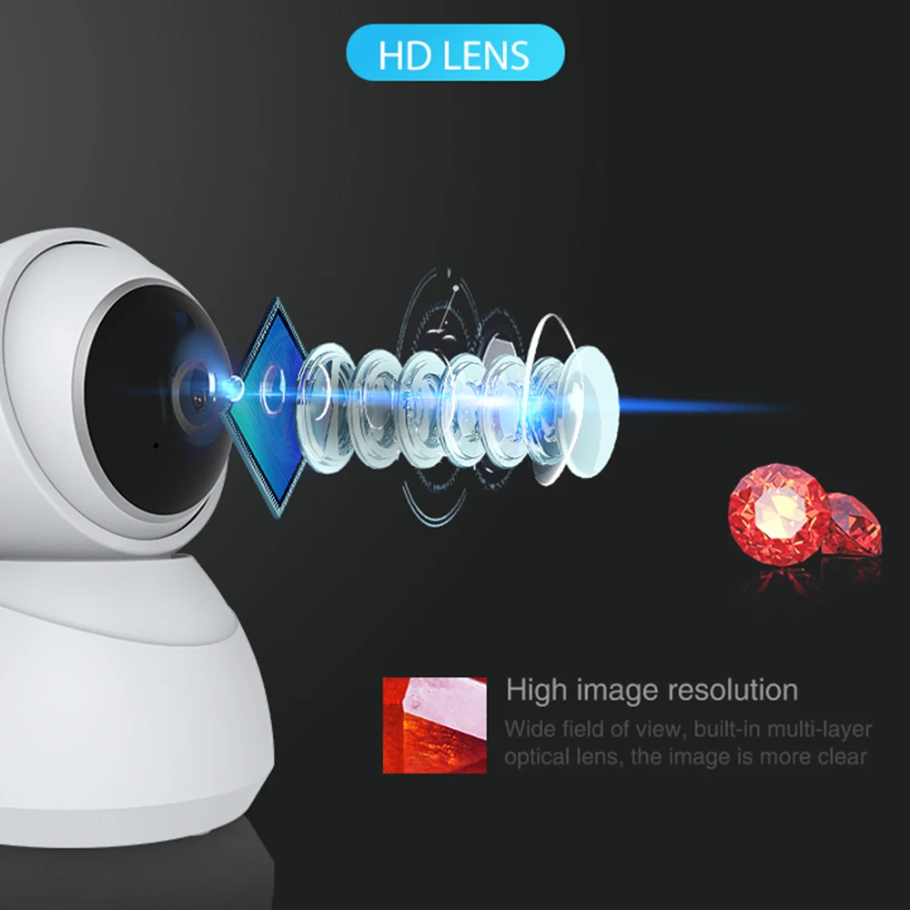 

NEO COOLCAM WiFi IP Camera Wireless Full HD 1080P Network Night Vision Camera Work with Alexa Echo Show