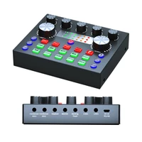 v8s audio mixer usb external sound card mobile phone live voice changer sound card with multiple sound effects