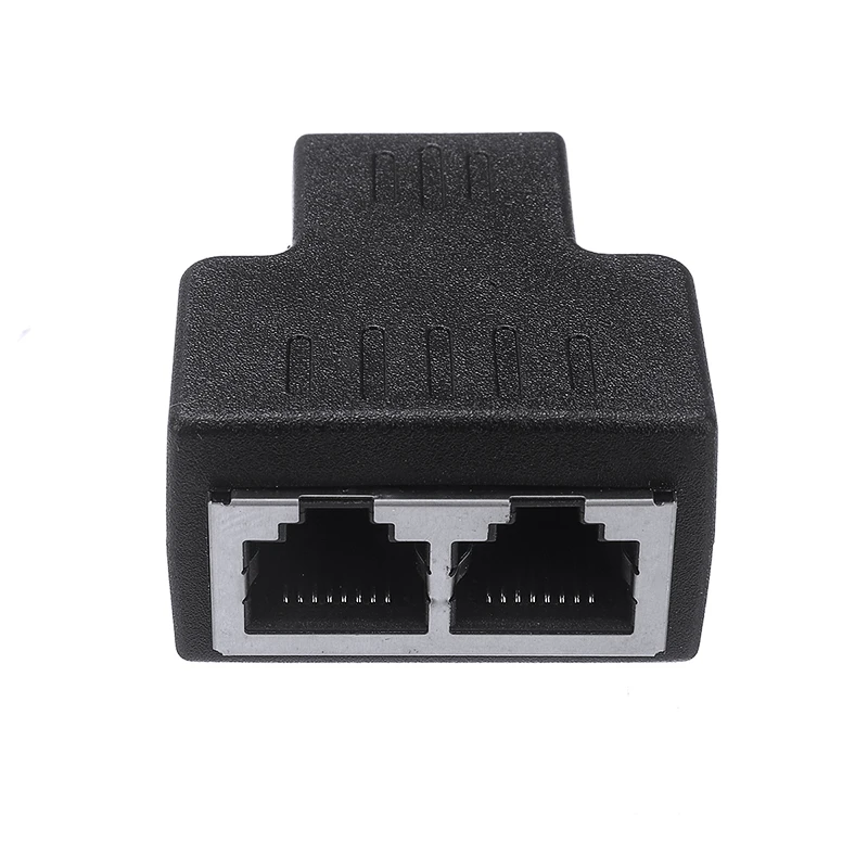 1 шт. RJ45 разветвитель 1-2 пути гнезда адаптеров для ноутбука двойной женский порт LAN