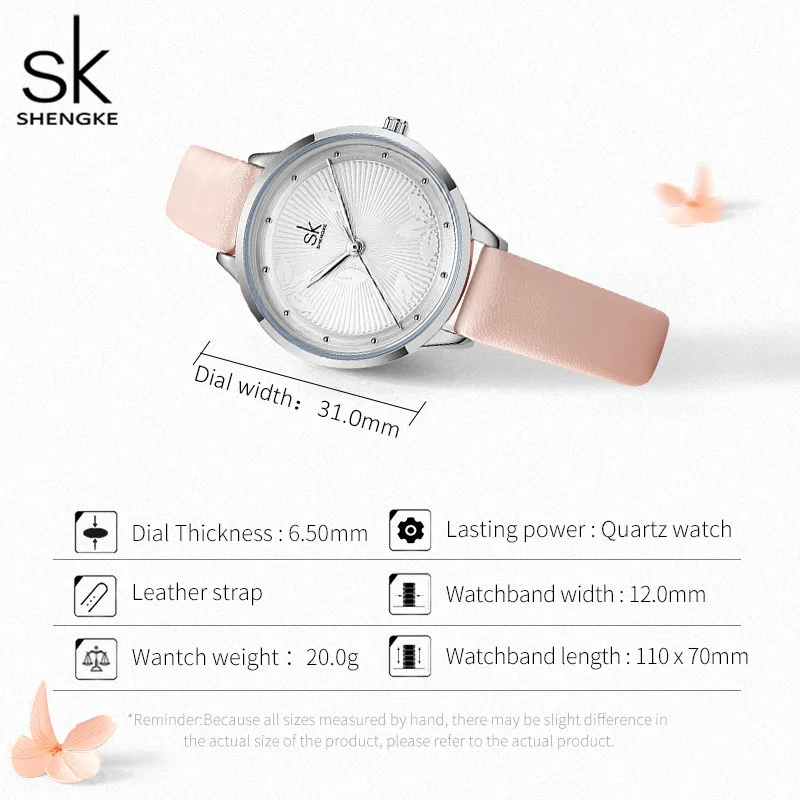 Часы женские повседневные с принтом кленовых листьев и кожаным ремешком|Женские