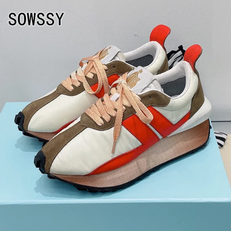 

Классические парусиновые кеды унисекс, повседневная обувь на толстой подошве, сращивающиеся роскошные фирменные женские туфли на шнуровке...