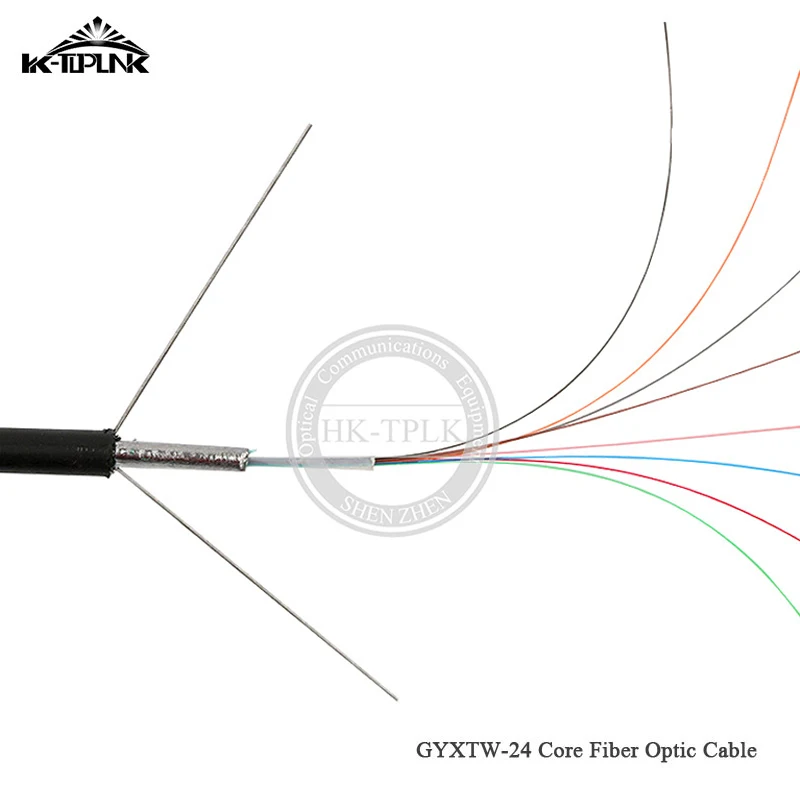 GYXTW 24 ядра 500 м/рулон черный FTTH волоконно оптический кабель используемый для улицы